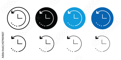 History icon Thin line flat illustration