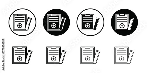 Medical test icon Thin line flat illustration