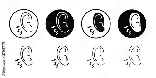 Otitis icon Thin line flat illustration