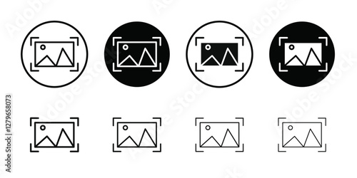 Picture snapshot icon Thin line flat illustration