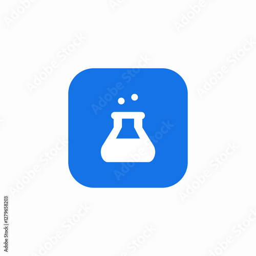 chemistry flask icon sign vector