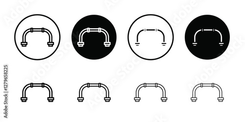 pipe icon Thin line flat illustration