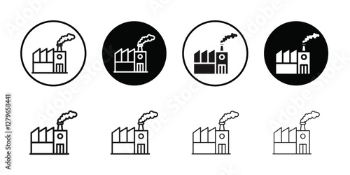 pollution icon Thin line flat illustration
