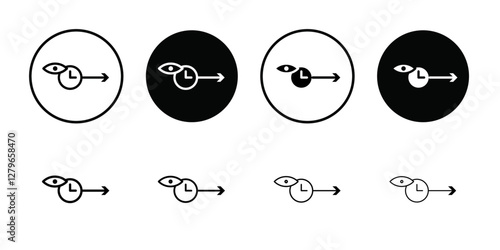 Predict, forecast icon Thin line flat illustration