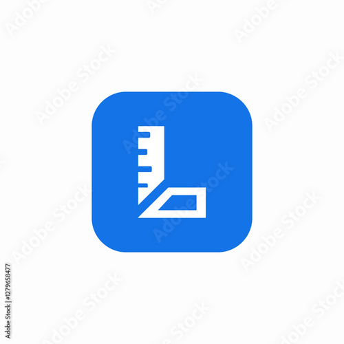 corner ruler icon sign vector