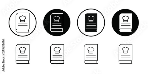 recipe book icon Thin line flat illustration