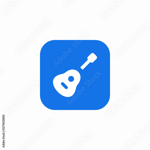 guitar music icon sign vector