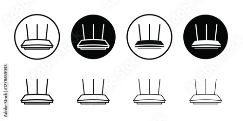 router icon Thin line flat illustration