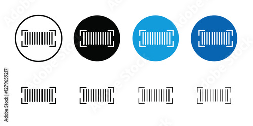 Scan barcode icon Thin line flat illustration