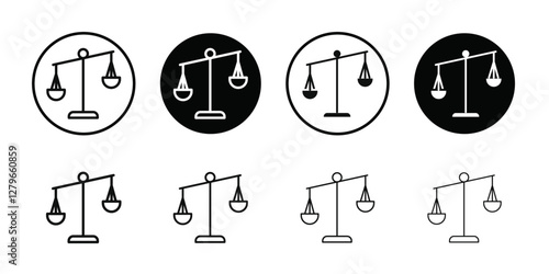 Unfair icon Thin line flat illustration