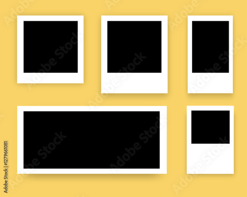 Polaroids vector, photo frame