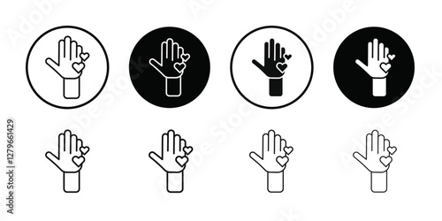 Volunteer icon Thin line flat illustration
