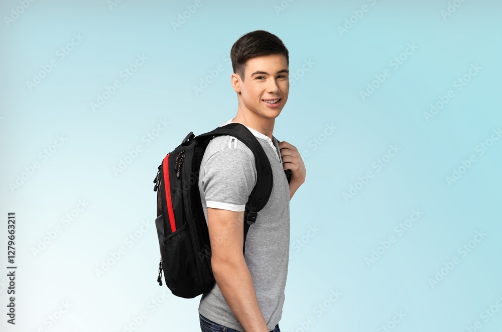 Portrait of smiling happy boy student. Education concept. Portrait of smiling happy boy student. Education concept.