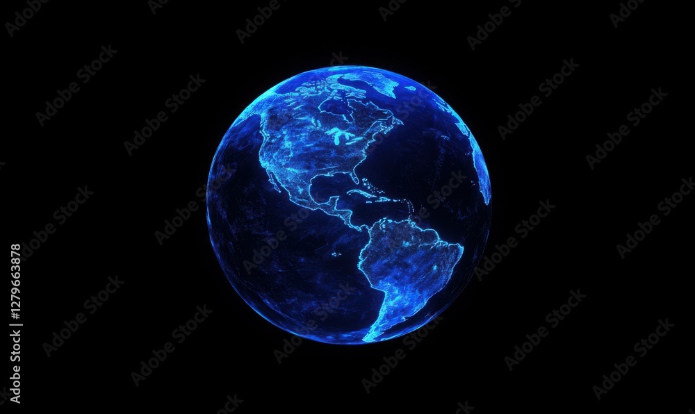 Digital world globe in glowing blue, symbolizing global connectivity and the power of data in the modern world. Digital world globe in glowing blue, symbolizing global connectivity and the power of data in the modern world.