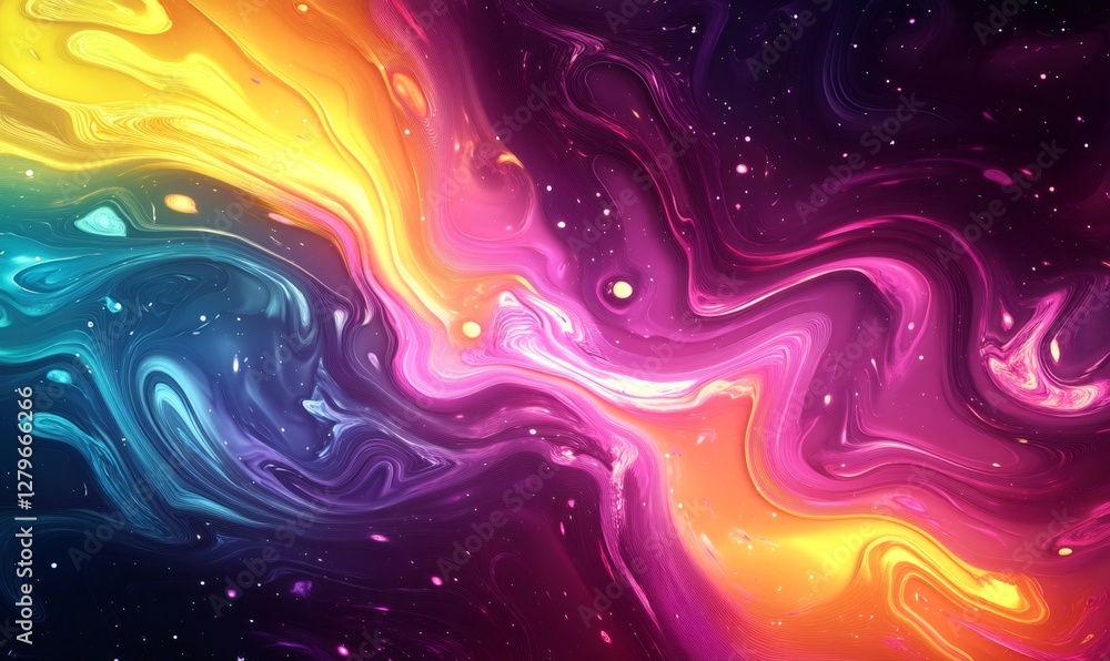 Vibrant hues intertwine and swirl, creating a mesmerizing abstract visual resembling cosmic nebulae, perfect for backgrounds and artistic projects Vibrant hues intertwine and swirl, creating a mesmerizing abstract visual resembling cosmic nebulae, perfect for backgrounds and artistic projects