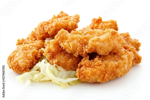 Crunchy chicken cutlets with cabbage salad