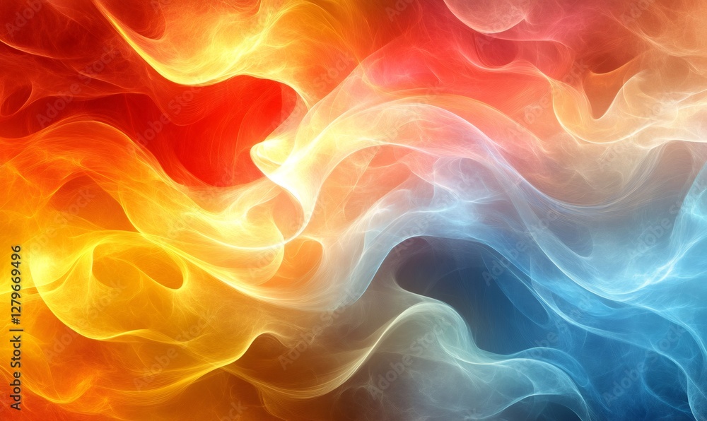 Obraz premium Colorful smoke pattern forming an abstract background design, suitable for various creative projects