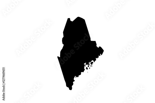 Map of Maine state, US
