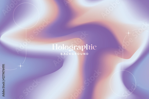 Abstract Iridescence Holographic Background Pastel Gradient. Trendy Modern Design Gradient Holographic texture