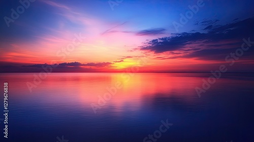 Wallpaper Mural Sunset serenity at Cape Greco, where the coastline glows in shades of orange and pink, reflecting over the tranquil blue waters. Torontodigital.ca