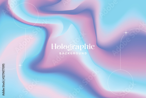 Abstract Iridescence Holographic Background Pastel Gradient. Trendy Modern Design Gradient Holographic texture