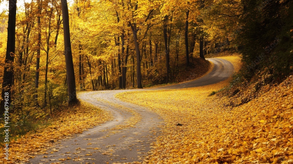 Obraz premium Autumn road