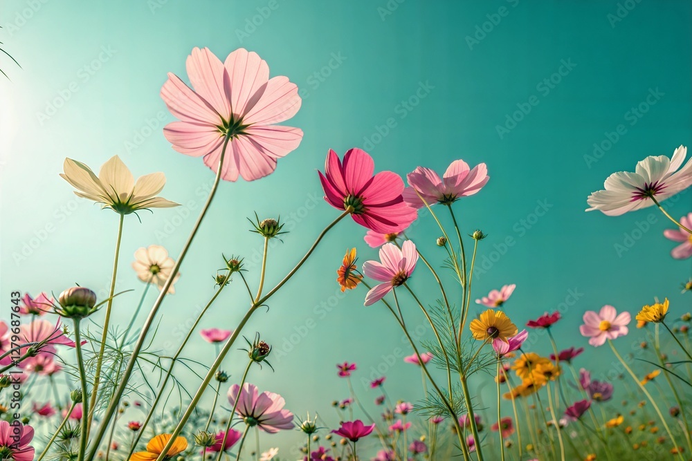 Obraz premium pink flowers background