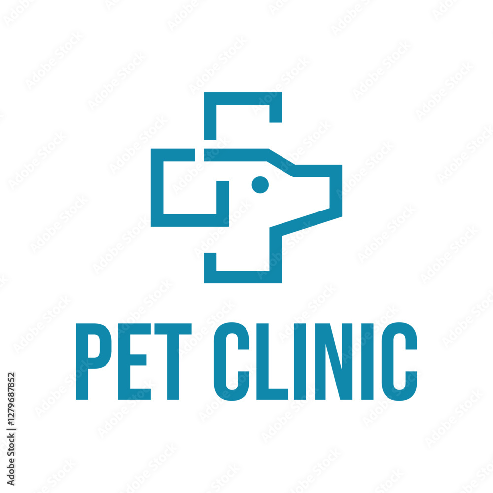 pet clinic flat minimalist logo design pet clinic flat minimalist logo design