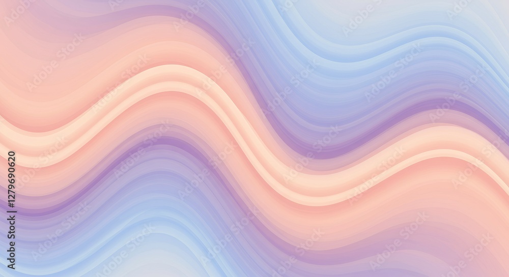 Abstract Pastel Waves: A flowing tapestry of pastel hues - peach, lavender, and sky blue - creates a serene and captivating wave pattern, evoking a sense of calm and artistic beauty. Abstract Pastel Waves: A flowing tapestry of pastel hues - peach, lavender, and sky blue - creates a serene and captivating wave pattern, evoking a sense of calm and artistic beauty.