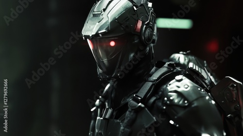 Futuristic armored soldier