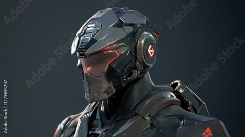 Futuristic armored soldier