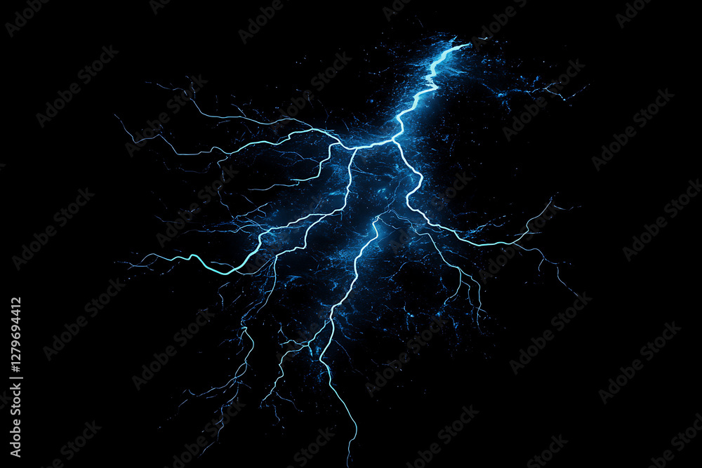 A striking blue lightning bolt against a dark background, emphasizing energy and power. A striking blue lightning bolt against a dark background, emphasizing energy and power.