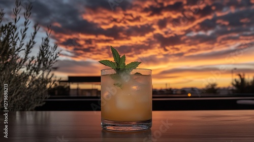 Rooftop Cocktail Sunset Drinks Desert
