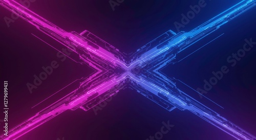 Neon Cross: A vibrant neon cross glows brightly against a dark backdrop. The striking design and vivid colors create a captivating visual effect.
