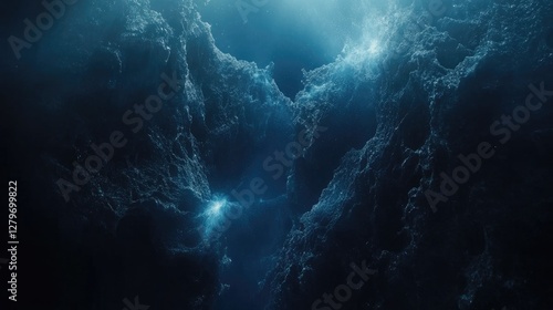 A dreamy sky with scattered white clouds over a deep blue backdrop, light and airy mood.