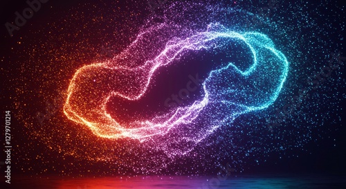 Colorful Energy Vortex: An entrancing depiction of a dynamic energy vortex, where a vibrant mix of colors converges, creates a captivating visual spectacle.