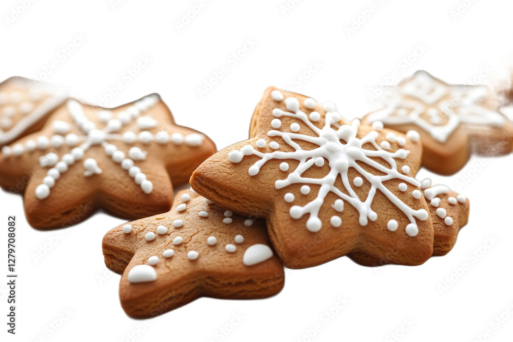 Festive star shaped cookies decorated Festive star shaped cookies decorated