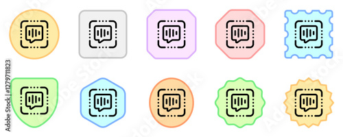 Editable speech recognition, voice scan vector icon. AI technology, artificial intelligence. Part of a big icon set family. Perfect for web and app interfaces, presentations, infographics, etc