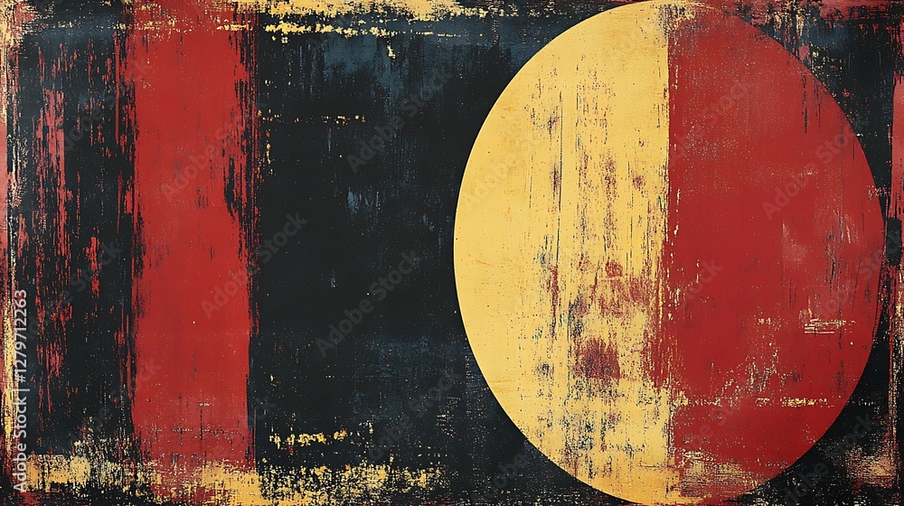 Naklejka premium Abstract flag-like artwork with grunge texture