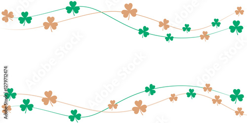 Clover frame illustration for ST Patrick's day photo