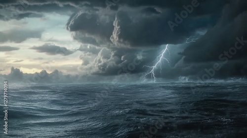 Storm over the ocean