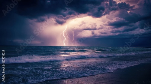 Storm over the ocean