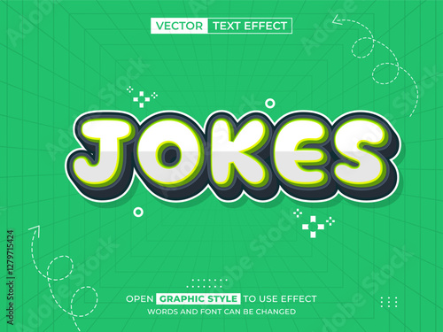 jokes editable text, text effect, 3d text for title
