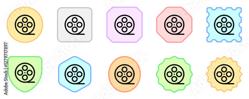 Editable film reel, movie roll vector icon. Movie, cinema, entertainment. Part of a big icon set family. Perfect for web and app interfaces, presentations, infographics, etc