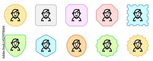 Editable person boy wearing t-shirt avatar vector icon. User, profile, identity, persona. Part of a big icon set family. Perfect for web and app interfaces, presentations, infographics, etc