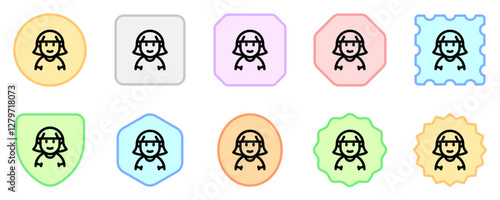 Editable woman with bob haircut avatar vector icon. User, profile, identity, persona. Part of a big icon set family. Perfect for web and app interfaces, presentations, infographics, etc