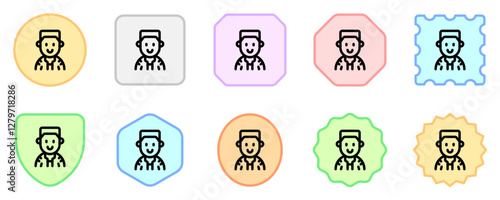 Editable person with army buzz flattop haircut avatar vector icon. User, profile, identity, persona. Part of a big icon set family. Perfect for web and app interfaces, presentations, infographics, etc