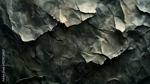 Wallpaper Mural Crumpled dark gray paper texture background Torontodigital.ca