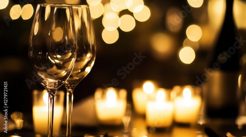 Wallpaper Mural Wine glass and candlelight Torontodigital.ca