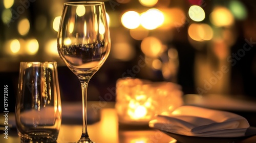 Wallpaper Mural Wine glass and candlelight Torontodigital.ca